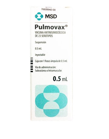 Pulmovax Frasco 0.5Ml Con 1 Ampulas (Vacuna Neumococo)