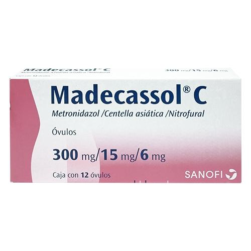 Madecassol C Ovulos 300Mg/15Mg/6Mg Con 12 (Metronidazol/Centella Asiatica/ Nitrofural)