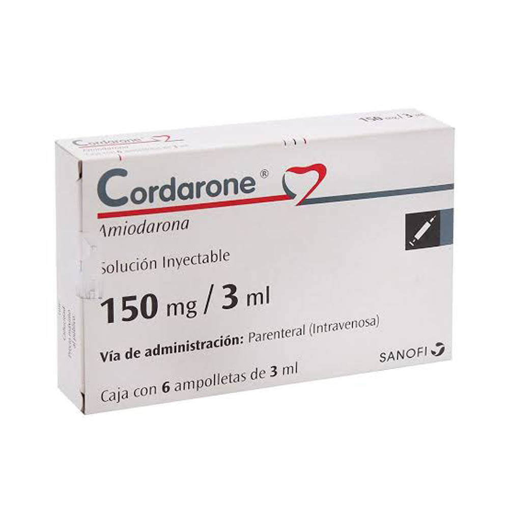 Cordarone 150Mg/3Ml Con 6 Ampulas (Amiodarona)