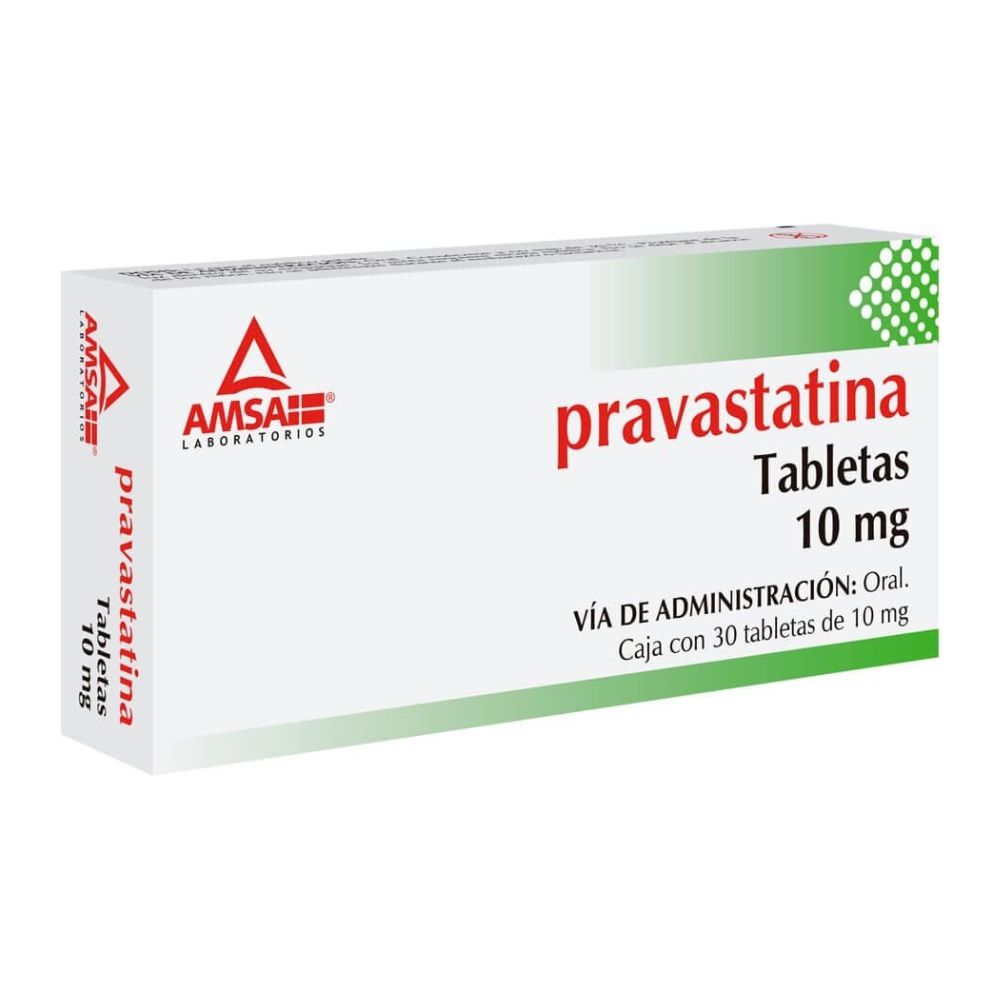 Pravastatina 10Mg Con 30 Amsa Tabletas