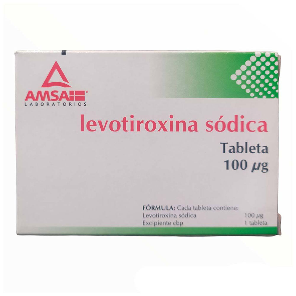 Levotiroxina Sodica 100Mcg Con 100 Amsa Tabletas