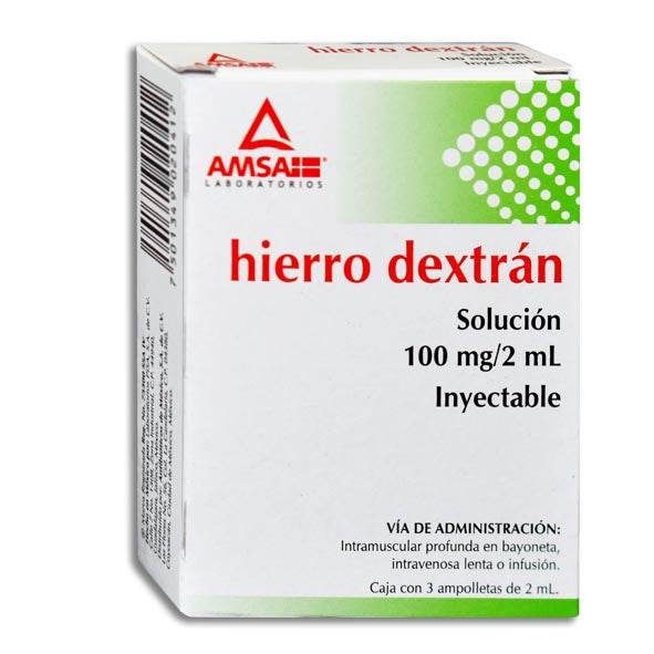 Hierro Dextran 100Mg/2Ml Con 3 Amsa Ampulas - WeCare Pharma