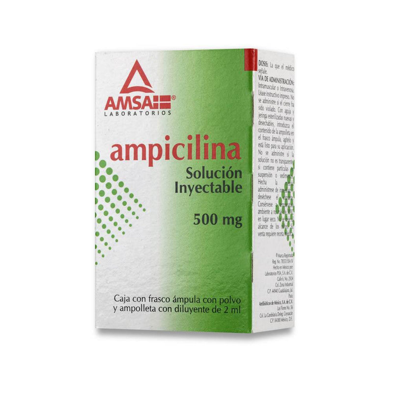 Ampicilina Frasco 500Mg Con 1 Amsa Ampulas - WeCare Pharma