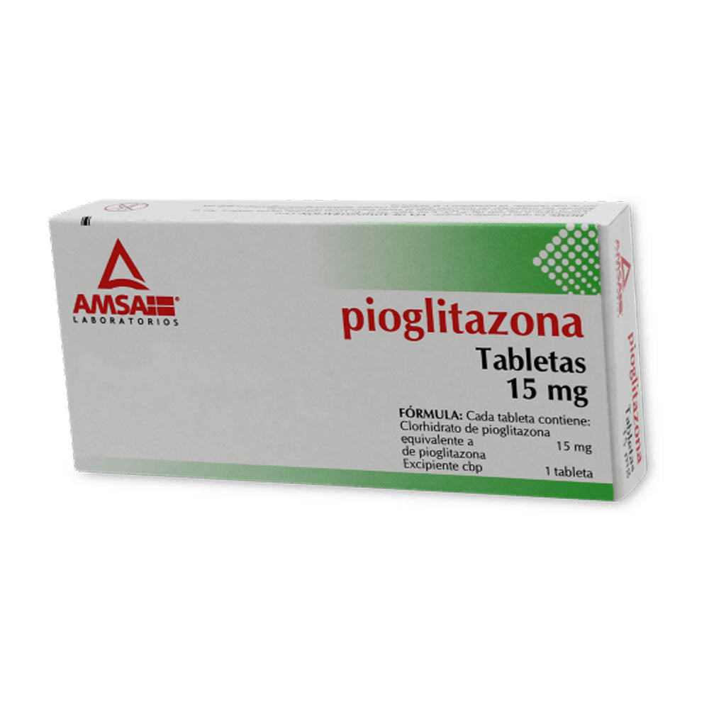 Pioglitazona 15Mg Con 7 Amsa Tabletas