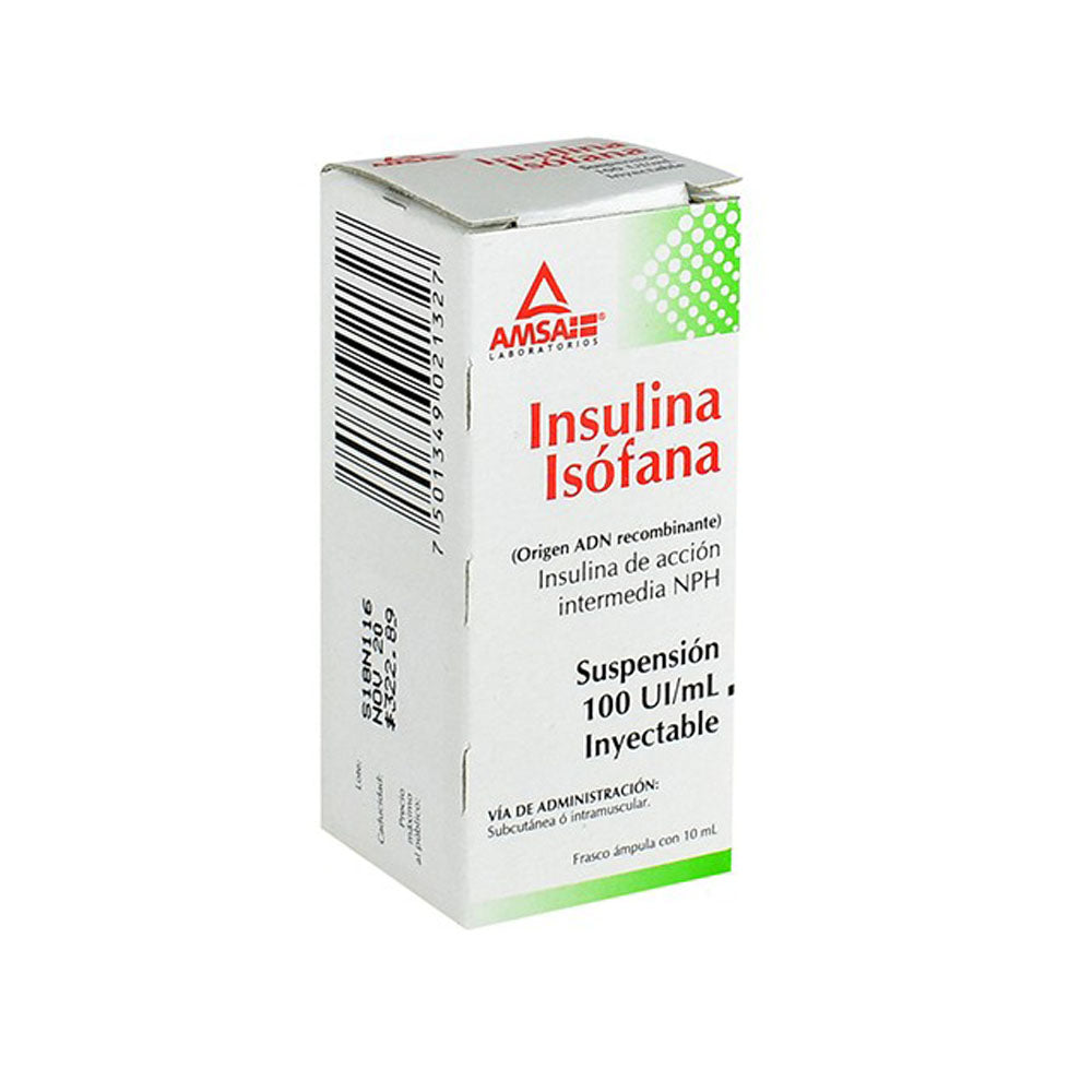 Insulina Isofana Solución Inyectable 100Ui 10Ml Amsa