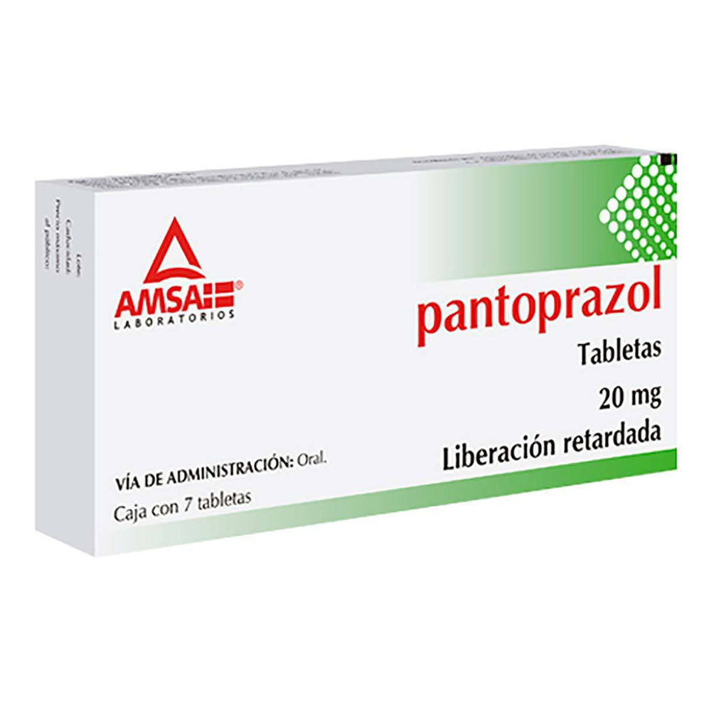 Pantoprazol 20Mg Con 7 Amsa Tabletas