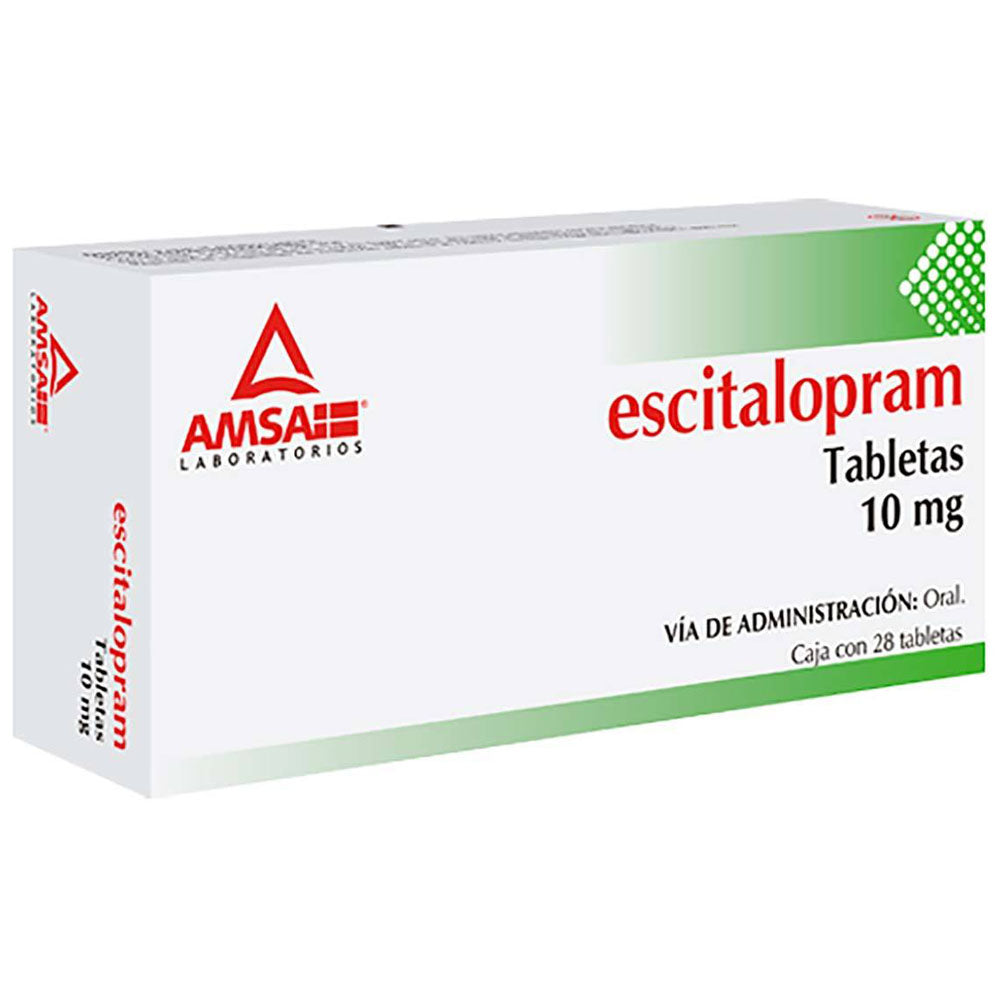 Escitalopram 10Mg Con 28 Amsa Tabletas