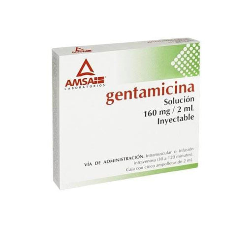 Gentamicina 160Mg/2Ml Con 5 Amsa Ampulas - WeCare Pharma