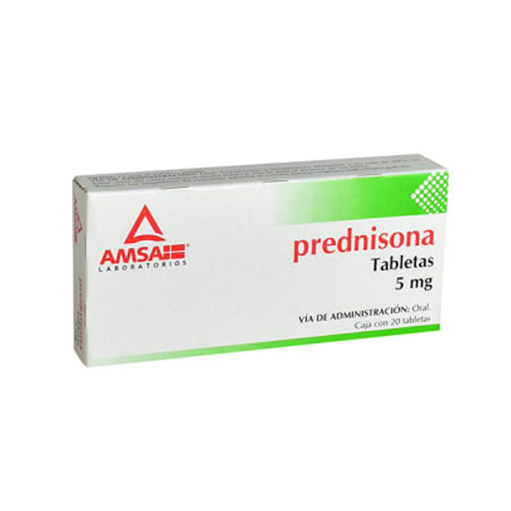 Prednisona 5Mg Con 20 Amsa Tabletas