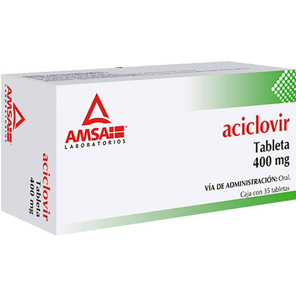 Aciclovir 400Mg Con 35 Amsa Tabletas