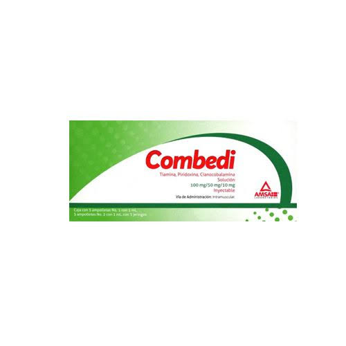 Combedi 100Mg/50Mg/10Mg Con 5 Ampulas (Tiamina/Piridoxina/Cianocobalamina)