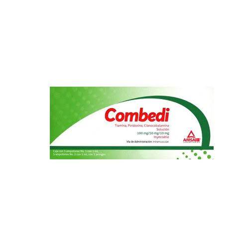 Combedi 100Mg/50Mg/10Mg Con 5 Ampulas (Tiamina/Piridoxina/Cianocobalamina) - WeCare Pharma