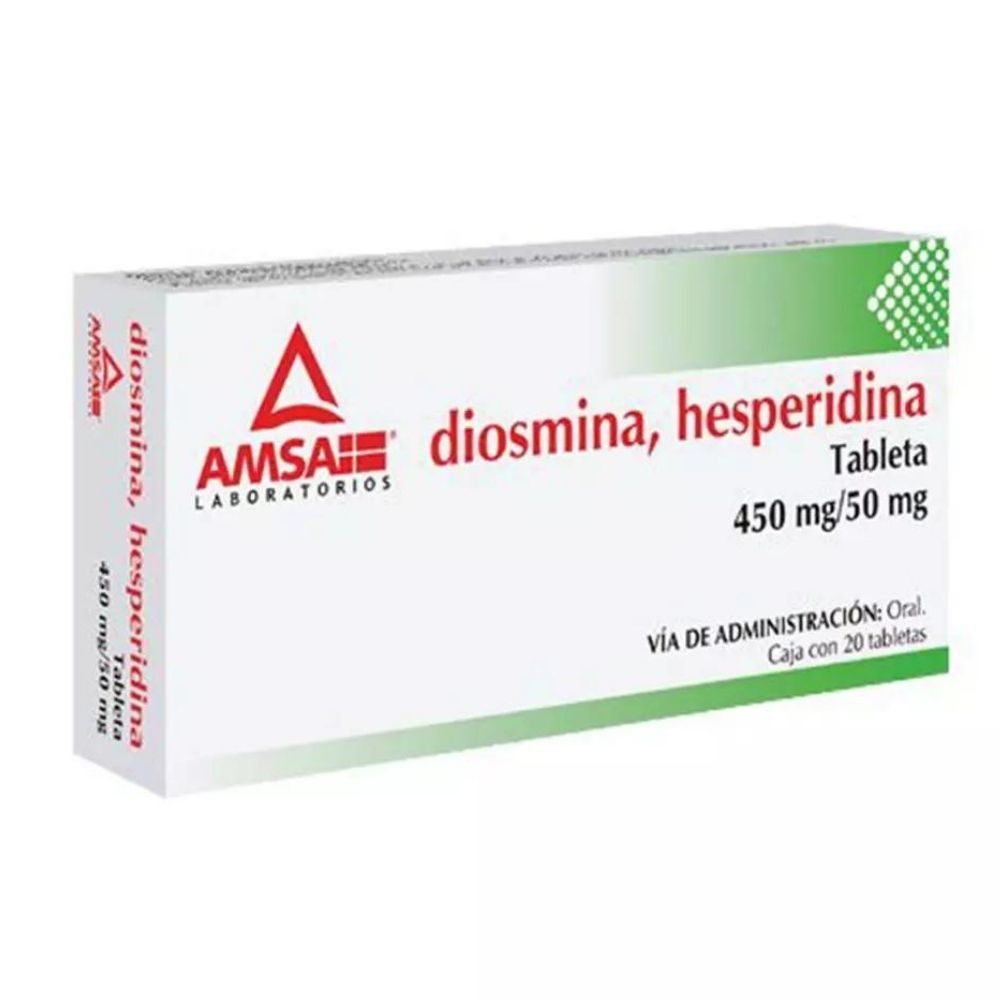 Diosmina/Hespiridina 450Mg/50Mg Con 20 Amsa Tabletas