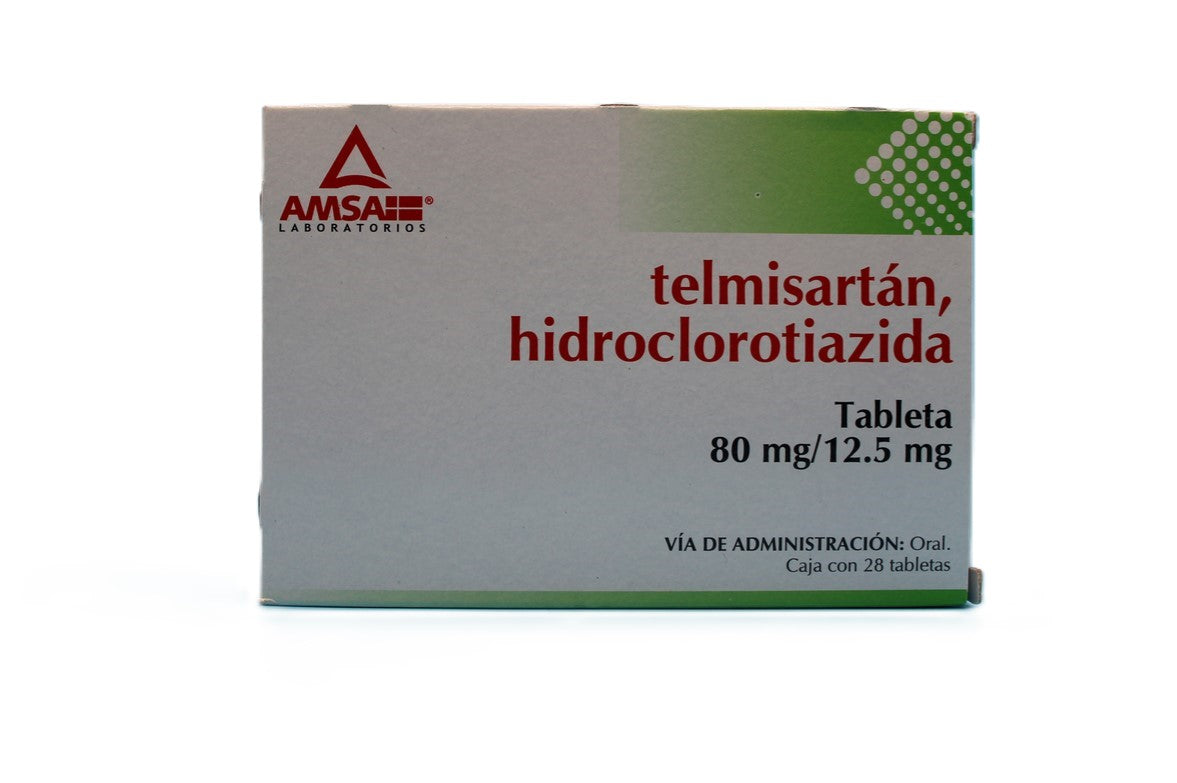 Telmisartan/Hidroclorotiazida 80Mg/12.5Mg Con 28 Amsa Tabletas