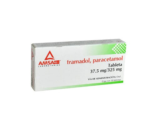 Tramadol/Paracetamol 37.5/325Mg Con 10 Amsa Tabletas