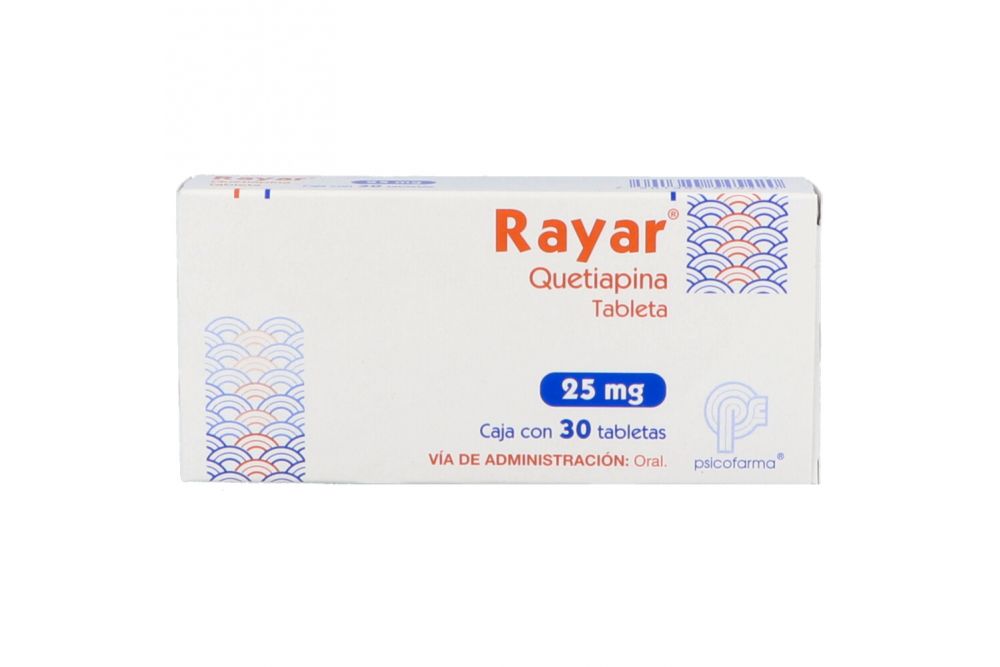 Rayar 25Mg Con 30 Tabletas (Quetiapina)