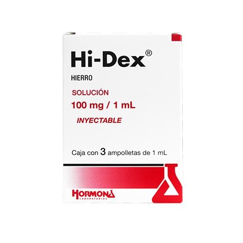 Hi-Dex 100Mg/Ml Con 3 Ampulas (Hierro)