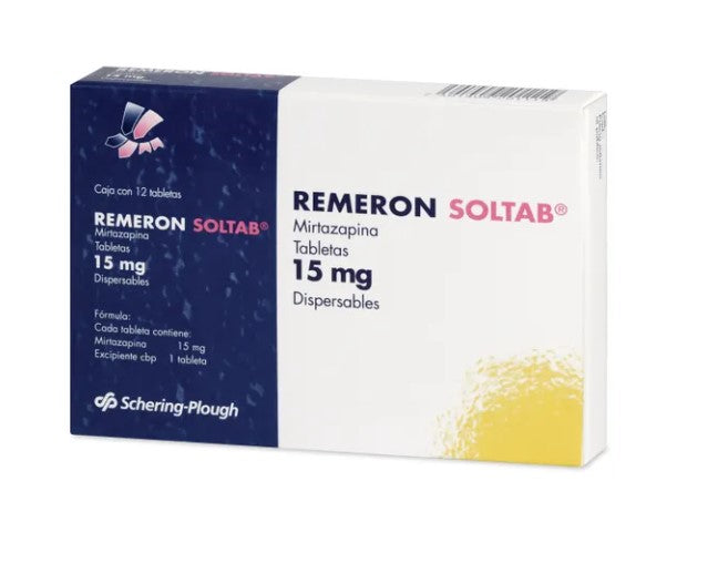 Remeron Soltab 15Mg Con 12 Tabletas (Mirtazapina)