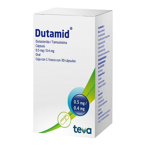 Dutamid 0.50Mg/0.40Mg Con 30 Capsulas (Dutasterida/Tamsulosina)