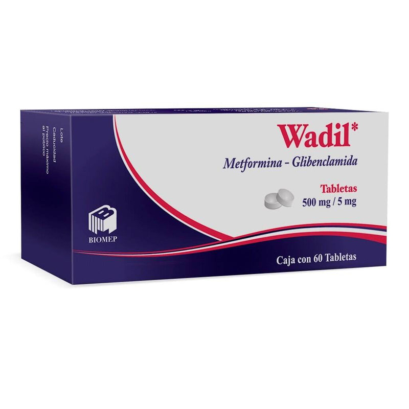Wadil 500/5Mg Con 60 Tabletas (Metformina/Glibenclamida) - WeCare Pharma