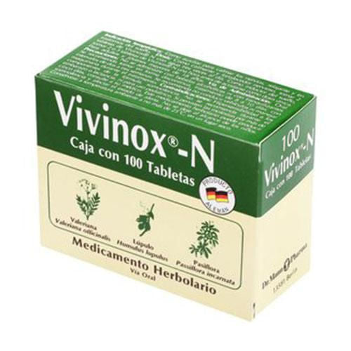 Vivinox-N Grageas Con 100 (Valeriana/Lupulo/Pasiflora)