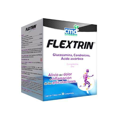 Flextrin 300Mg/200Mg/25Mg Con 30 Comprimidos (Glucosamina/Condroitina/Ac Ascorbico) - WeCare Pharma