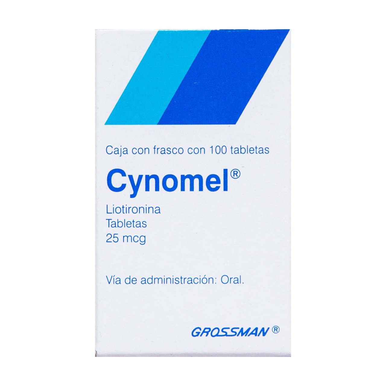 Cynomel 25Mcg Con 100 Tabletas (Liotironina)