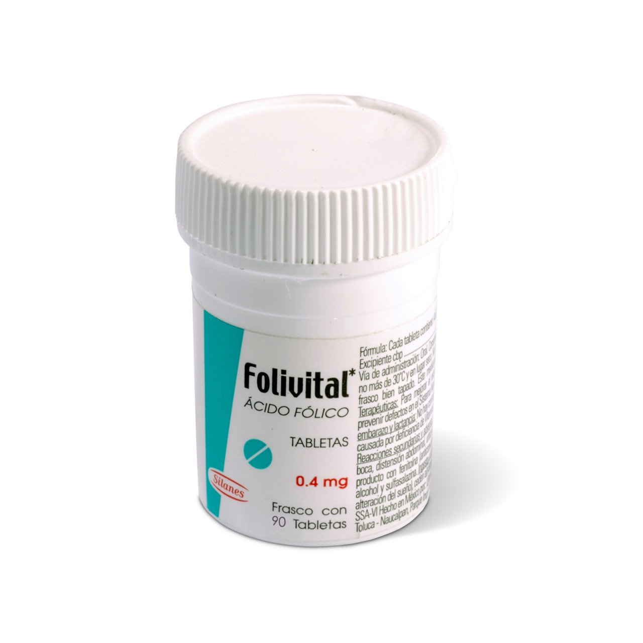 Folivital 0.4Mg Con 90 Tabletas (Acido Folico)