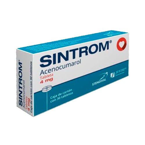 Sintrom 4Mg Con 30 Tabletas (Acenocumarol)