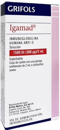 Igamad Jeringa 300Mcg 2Ml Con 1 (Inmunoglobulina Humana Anti-D)