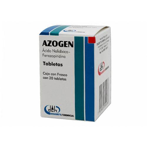 Azogen 500Mg/50Mg Con 20 Tabletas (Acido Nalidixico/Fenazopiridina) - WeCare Pharma