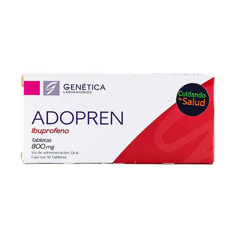 Adopren 800Mg Con 10 Tabletas (Ibuprofeno) - WeCare Pharma