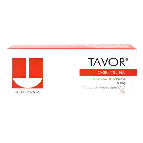 Tavor 5Mg Con 30 Tabletas (Oxibutinina)