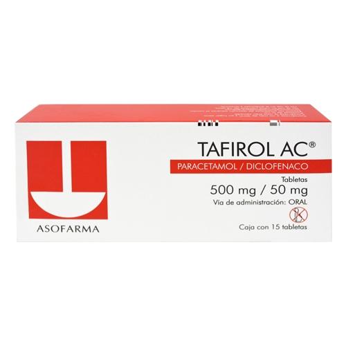 Tafirol Ac 500Mg/50Mg Con 15 Tabletas (Paracetamol/Diclofenaco)