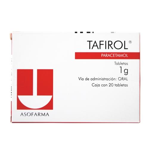 Tafirol 1G Con 20 Tabletas (Paracetamol)