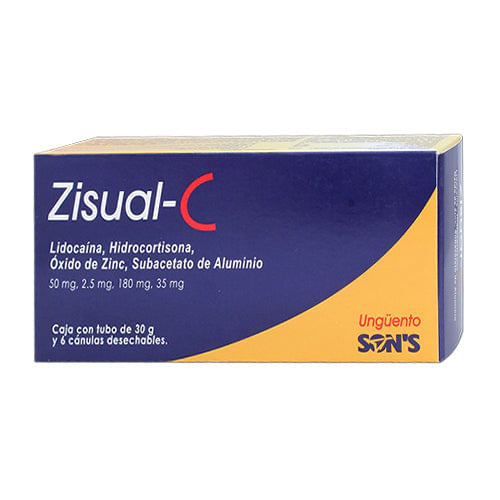 Zisual C Crema 30G (Lidocaina/Hidrocortisona/Oxido De Zinc/Subacetato De Aluminio)