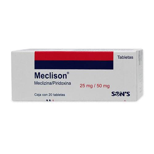 Meclison 25Mg/50Mg Con 20 Tabletas (Meclizina/Piridoxina) - WeCare Pharma