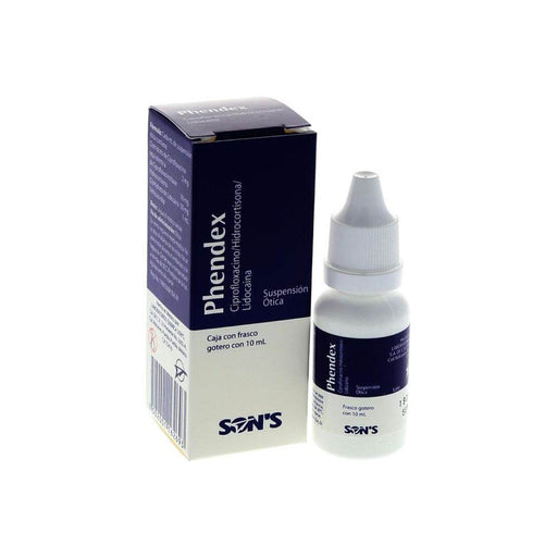 Phendex Gotas Oticas 10Ml (Ciprofloxacino/Hidrocortisona/Lidocaina) - WeCare Pharma