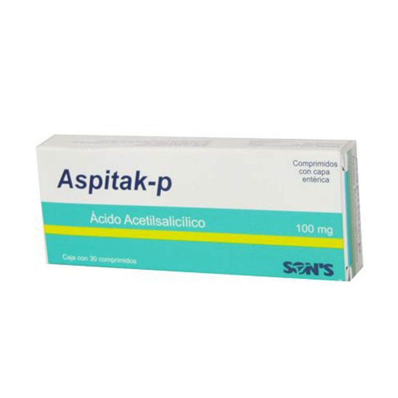 Aspitak-P 100Mg Con 30 Tabletas (Acido Acetilsalicilico) - WeCare Pharma