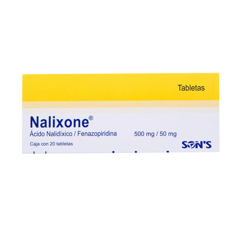 Nalixone 500Mg/50Mg Con 20 Tabletas (Ac Nalidixico/Fenazopiridina)