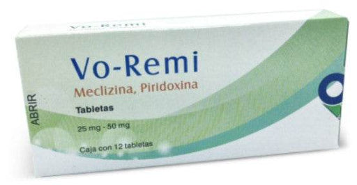Vo-Remi 25/50Mg Con 12 Tabletas (Meclizina/Piridoxina) - WeCare Pharma