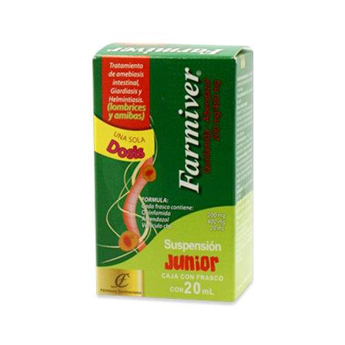 Farmiver Junior Suspensión 200Mg/400Mg 20Ml (Quinfamida/Albendazol) - WeCare Pharma