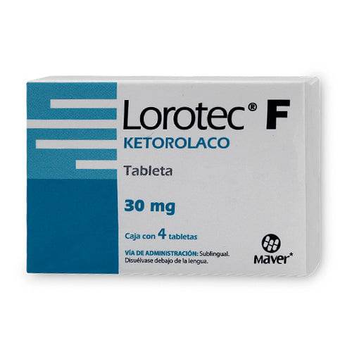 Lorotec F Sl 30Mg Con 4 Tabletas (Ketorolaco) - WeCare Pharma