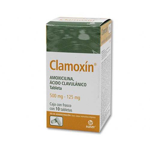 Clamoxin 500Mg/125Mg Con 10 Tabletas (Amoxicilina/Ac Clavulanico) - WeCare Pharma