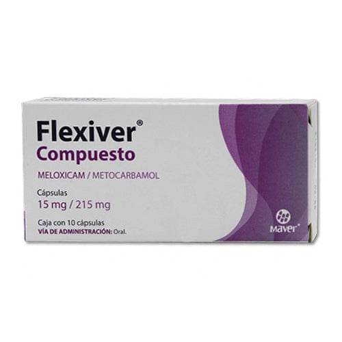 Flexiver Compuesto 15/215Mg Con 10 Capsulas (Meloxicam/Metocarbamol) - WeCare Pharma