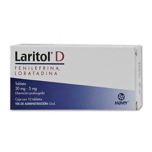 Laritol D 5Mg/30Mg Con 10 Tabletas (Loratadina/Fenilefrina) - WeCare Pharma