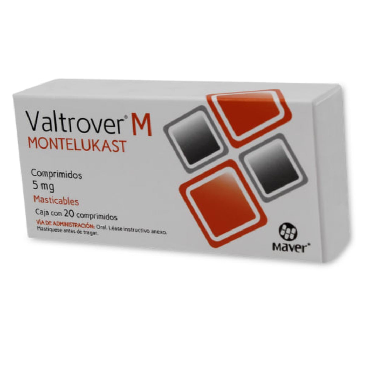 Valtrover M Mast 5Mg Con 20 Tabletas (Montelukast)