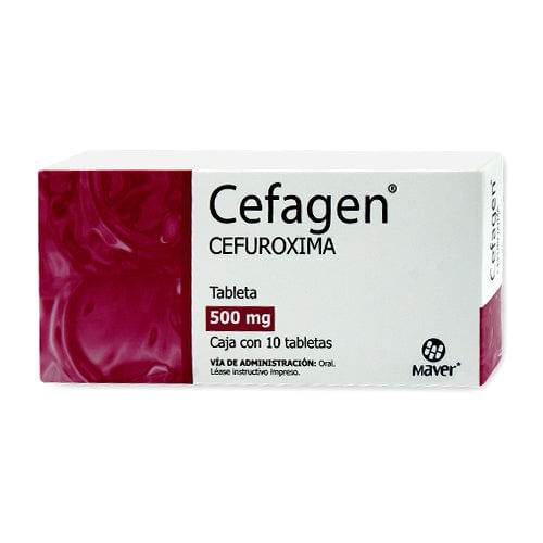 Cefagen 500Mg Con 10 Tabletas (Cefuroxima) - WeCare Pharma