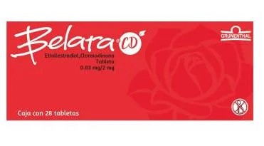 Belara Cd 0.03Mg/2Mg Con 28 Tabletas (Etinilestradiol/Clormadinona)