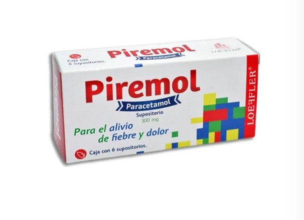 Piremol Supositorios 300Mg Con 6 (Paracetamol) - WeCare Pharma